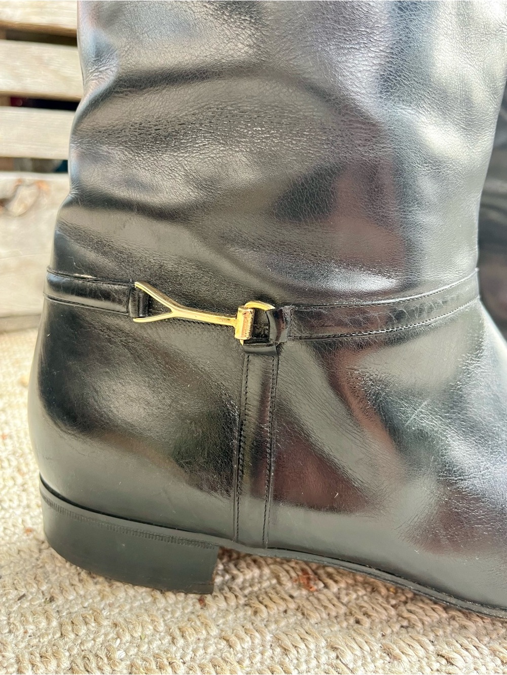 RARE VINTAGE COLE HAAN — HAND MADE IN ITALY 🇮🇹 Leather Knee High Boots - Picture 2 of 15